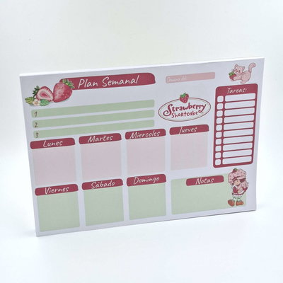 Frutillita Planner Semanal A4 PDF Imprimible Taco / Block 