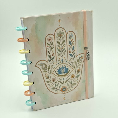 Cuaderno A5 "Manito de Fatima" Tapa dura con sistema de discos