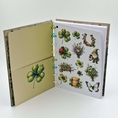 Cuaderno A5 "Trebol de 4 Hojas" Tapa dura con sistema de discos