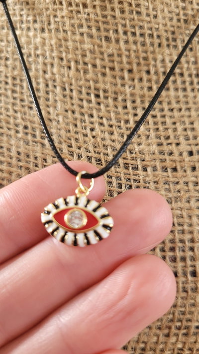 Collar Black Ojito Gold