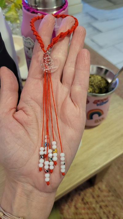 Colgante para termo ojitos multicolor 