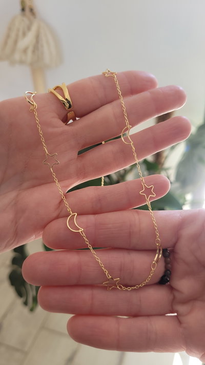 Cadenita Lunas y Estrellas