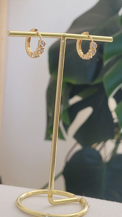 Aros Brisuela Corazóncitos Gold 