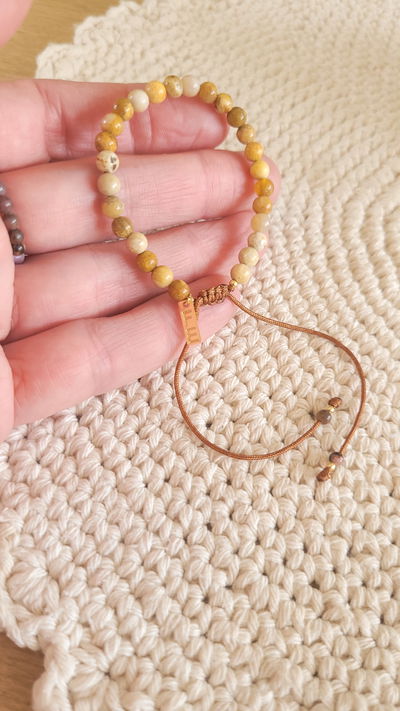 Pulsera Stone Ágata Marrón 