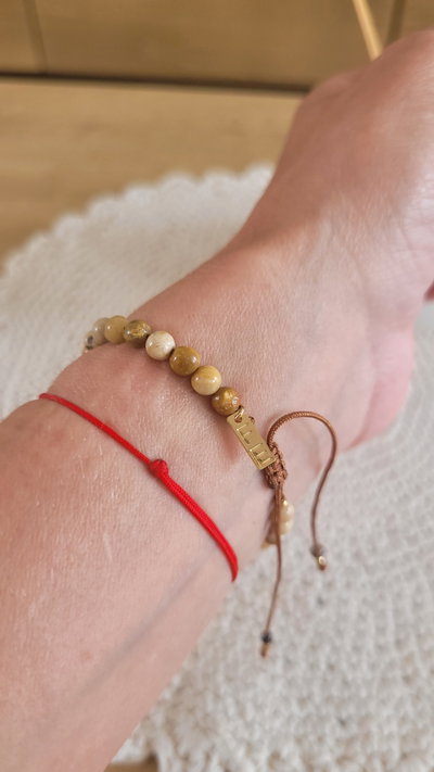 Pulsera Stone Ágata Marrón 