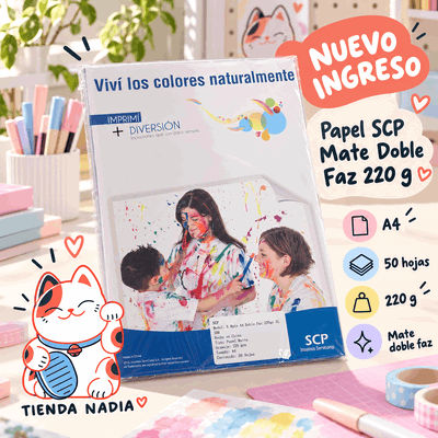 Papel Mate Doble Faz 220 gr – A4 50 Hojas (Matelina)