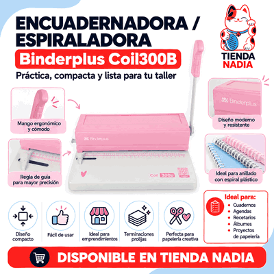 Espiraladora Encuadernadora Binderplus Coil300B – Espiral 4:1