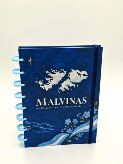 Cuaderno A5 "Las Malvinas Argentina" Tapa dura con sistema de discos