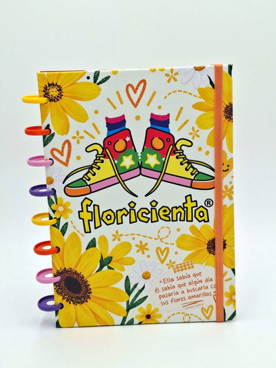 Cuaderno A5 "Floricienta" Tapa dura con sistema de discos
