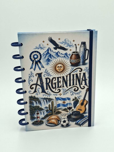 Cuaderno A5 "Argentina" Tapa dura con sistema de discos