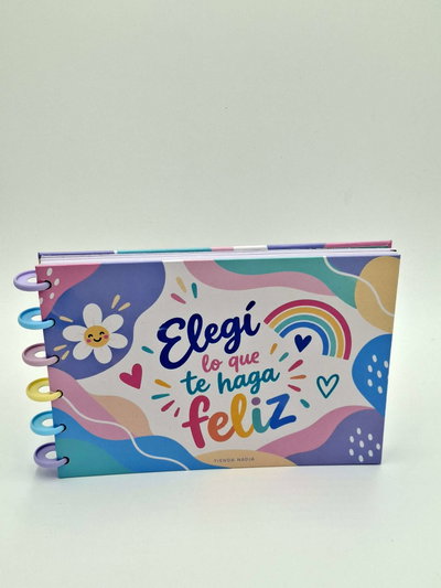 Planner(Fichero) a5 horizontal "Elegí lo que te haga Feliz"