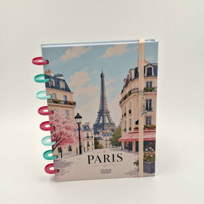 Cuaderno A5 "París" Tapa dura con sistema de discos