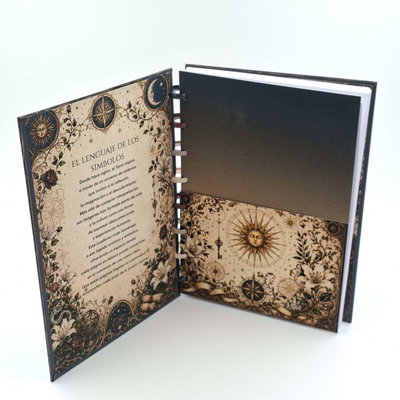 Cuaderno A5 "El Manuscrito del Tarot" Tapa dura con sistema de discos