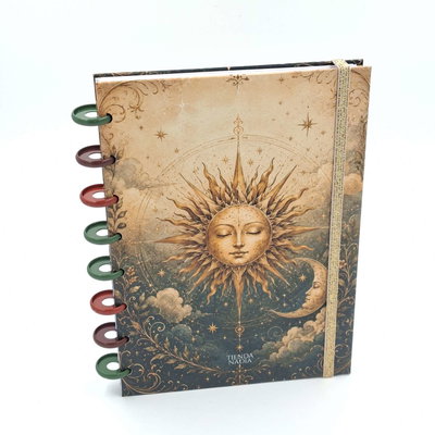 Cuaderno A5 "Amanecer Dorado" Tapa dura con sistema de discos