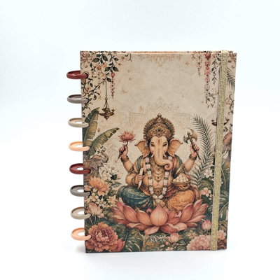 Cuaderno A5 "Camino de Ganesha" Tapa dura con sistema de discos