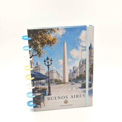 Cuaderno A5 "Buenos Aires" Tapa dura con sistema de discos