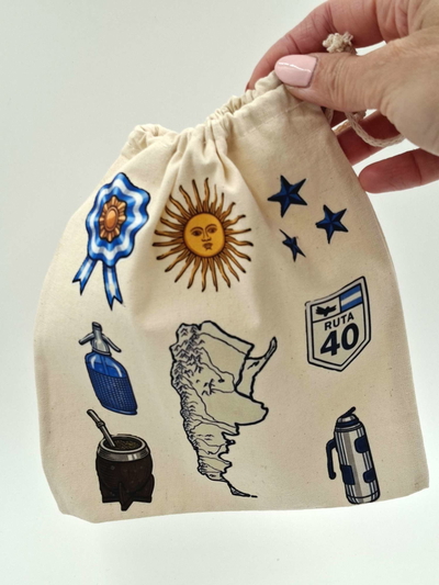 Mini Tote Bag  "Argento"