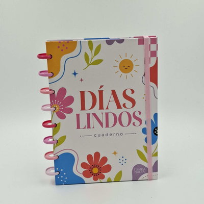 Cuaderno A5 "Días Lindos" Tapa dura con sistema de discos