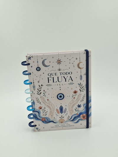Cuaderno A5 "Que Todo Fluya" Tapa dura con sistema de discos