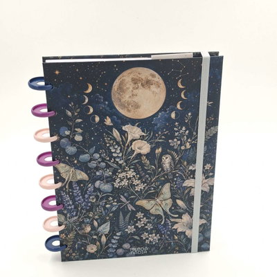 Cuaderno A5 "Jardin Lunar" Tapa dura con sistema de discos