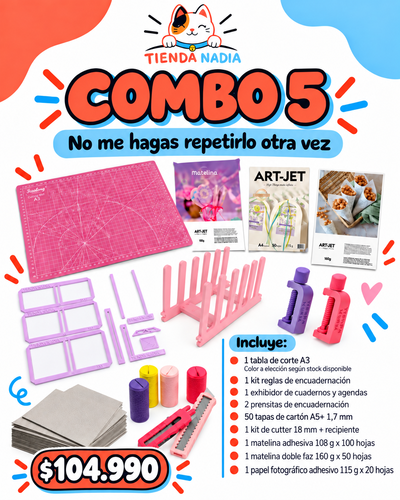 COMBO 5 – Herramientas + Materiales de Encuadernación