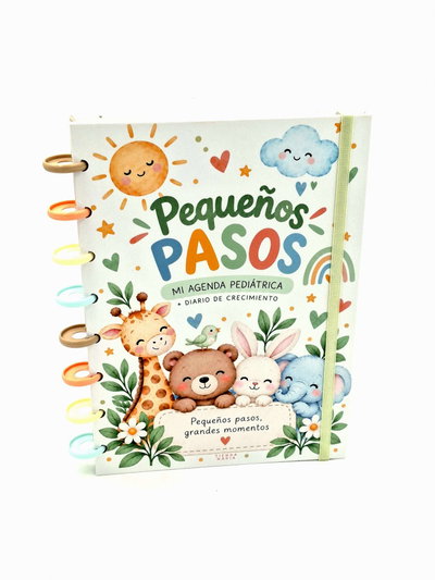 Cuaderno Agenda Pediatrica, Pequeños Pasos A5 - Tapa dura con Sistema de Discos