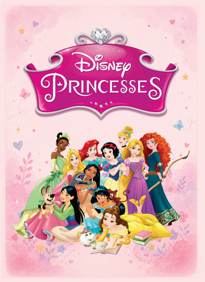 PDF Imprimible Cuaderno A5  Princesas