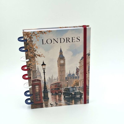 Cuaderno A5 "Londres" Tapa dura con sistema de discos