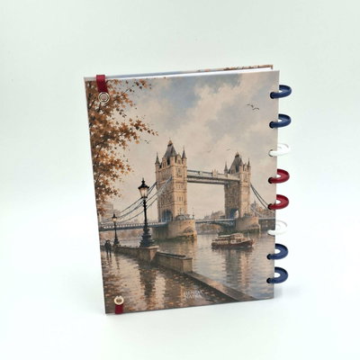 Cuaderno A5 "Londres" Tapa dura con sistema de discos