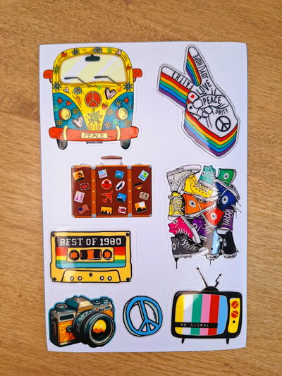 Planchita Sticker Vintage 15 x 10 Impresion UV