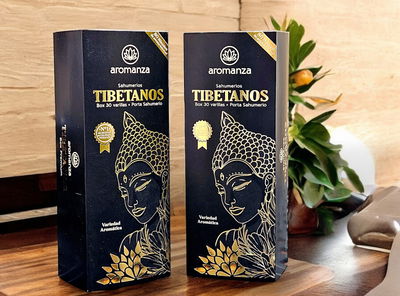 Box Sahumerios tibetanos x 30 + Porta Sahumerio