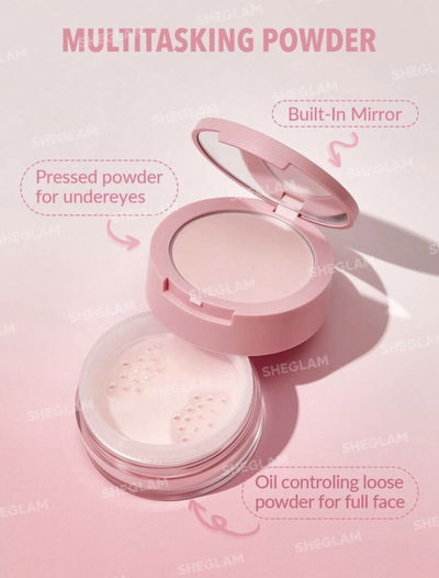Polvo fijador face & under eye Insta ready dúo