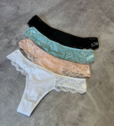 Less de microfibra con puntilla completas x2