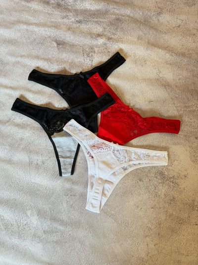 Colaless de algodón completas con encaje x2