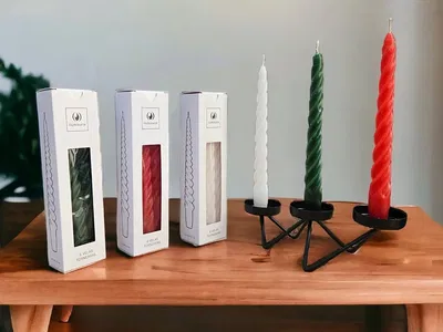 Vela Torneada 20 cm Caja x 6 uni.
