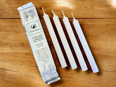 Velas Largas Iluminarte x 4