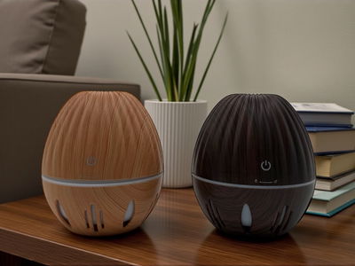 Humidificador Rayado Simil Madera CON FILTRO 11,5 c OSCURO