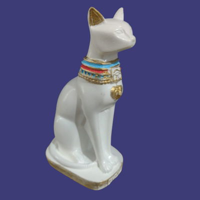 GATO EGIPCIO BLANCO 17 CM