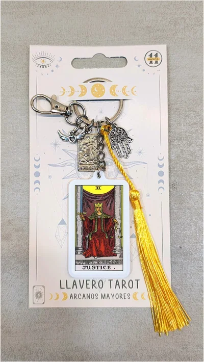 LLAVERO CARTA TAROT LA JUSTICIA