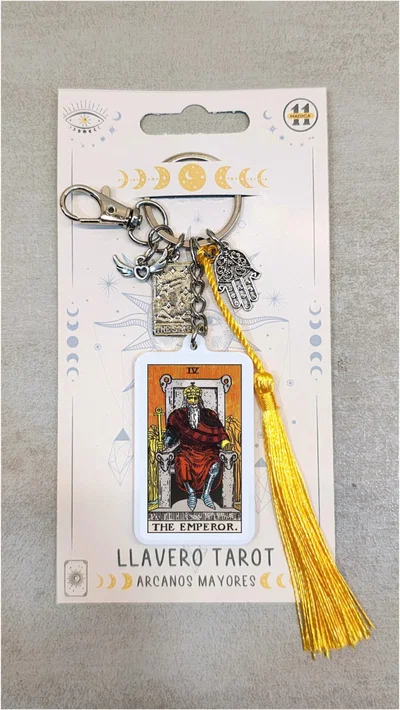 LLAVERO CARTA TAROT EL EMPERADOR