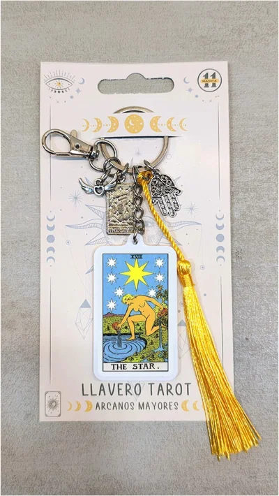 LLAVERO CARTA TAROT LA ESTRELLA