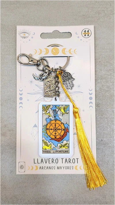 LLAVERO CARTA TAROT LA RUEDA DE LA FORTUNA