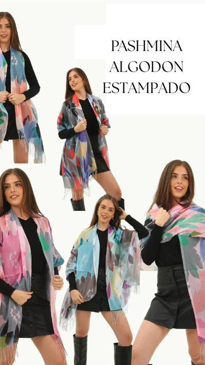 PASHMINA DE ALGODON ESTAMPADO