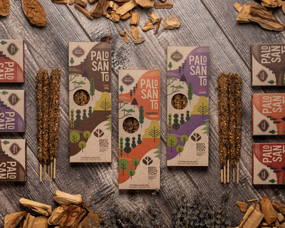 Sahumerio Linea Palo Santo Sustentable Corto x4 - Sagrada Madre