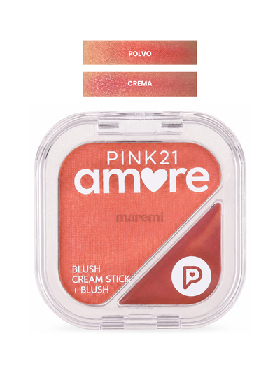 Rubor DÚO (Polvo y Crema) Tono 3 - Pink21