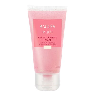 Gel Exfoliante Facial con Agua de Rosas y Semillas de Sandía 50ml - BAGUÉS