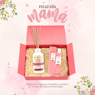 Crema Frutos Rojos + Difusor Orquídea y Jazmín