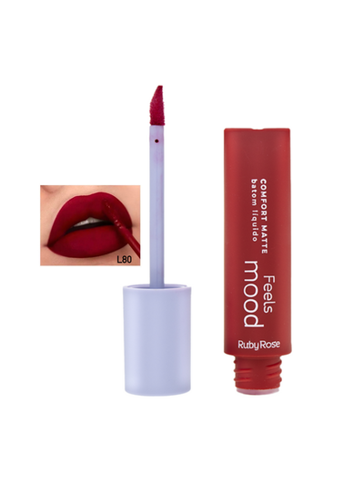 Labial Líquido Matte Tono L80 - Feels Mood / Ruby Rose
