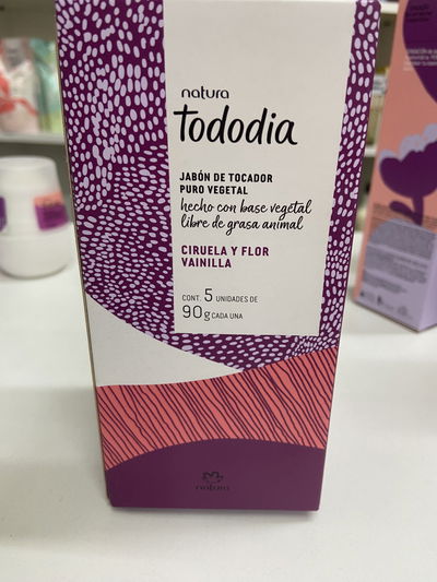 Jabones en barra tododia ciruela y flor de vainilla 5unds