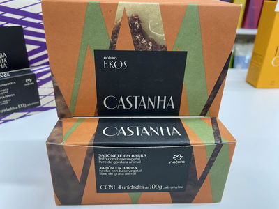 Jabones Ekos castana cremosos 4 unds